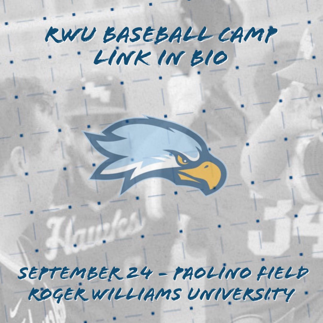 Come Learn from the RWU baseball coaching staff! Geared toward players 9-12 - Link in the bio