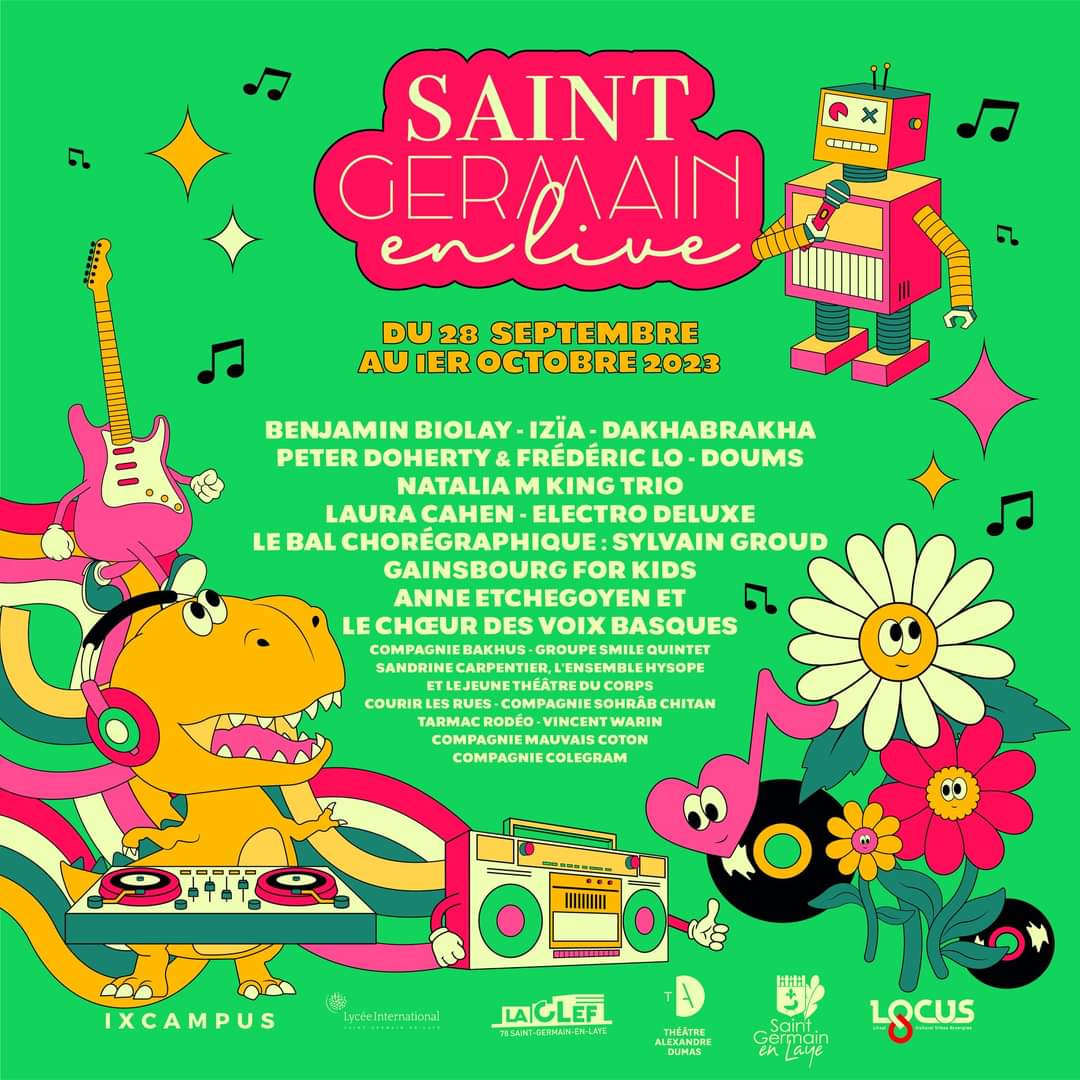 1/ 4 jours, 5 lieux, 22 spectacles. Le Festival Saint-Germain en Live est de retour du 28.09 au 01.10 !