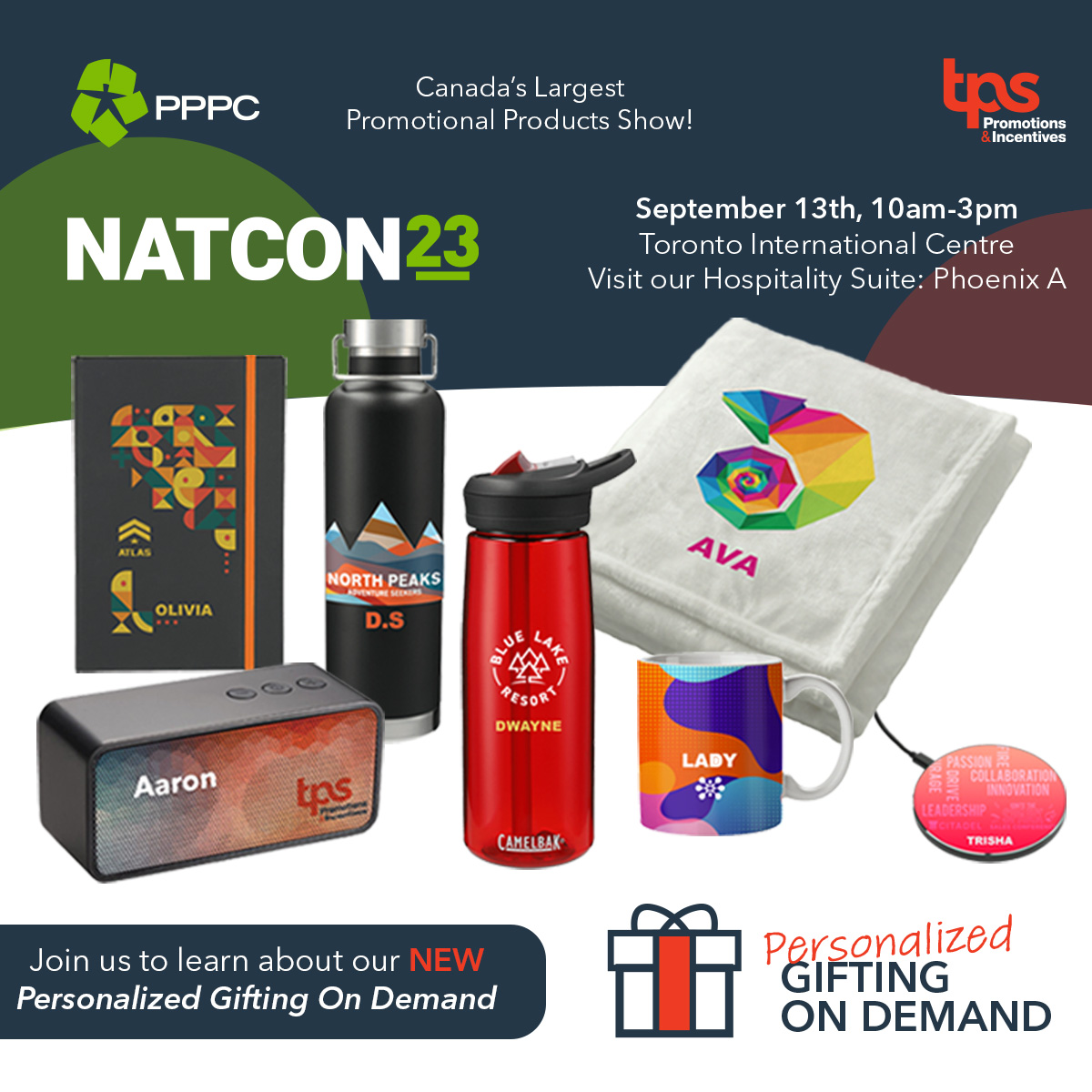 You’re Invited: TPS Personalized Gifting Solutions Launch at National Promotional Products Show! Register now! tpscan.com/natcon2023 Reconnect with your TPS Account Manager. We’ve got a few gifts for you! #promotionalproducts #holidaygifts #corporategifting #corporategifts