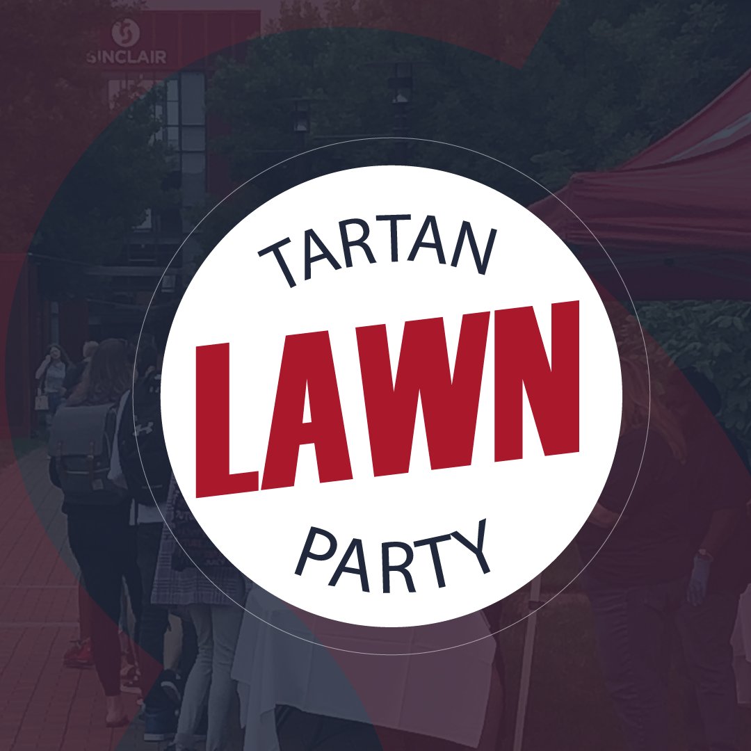 SinclairCC's tweet image. #JoinUs TOMORROW for our annual Tartan Lawn Party to celebrate the start of a great semester! Come for games, prizes, inflatables, snacks, a live DJ, and MORE! See you at outside Building 14 on the Dayton Campus from 11:30am to 1:30pm🍿 🍭 🎉 #SinclairCollege