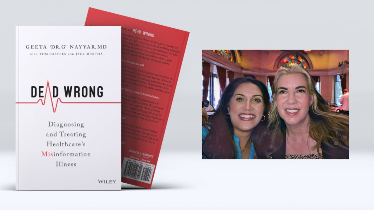 <a href="/drgnayyar/">@drgnayyar.bsky.social — Geeta Nayyar, MD MBA</a> helped me personally to navigate #healthcare #misinformation and the #pandemic. 

Now she's written the book Dead Wrong to help others,  w/ <a href="/theTomCastles/">Tom Castles</a> &amp; @jackmurtha

Pre-order to support friends *and* boost the spread of trustworthy info! 

drgeetanayyar.com