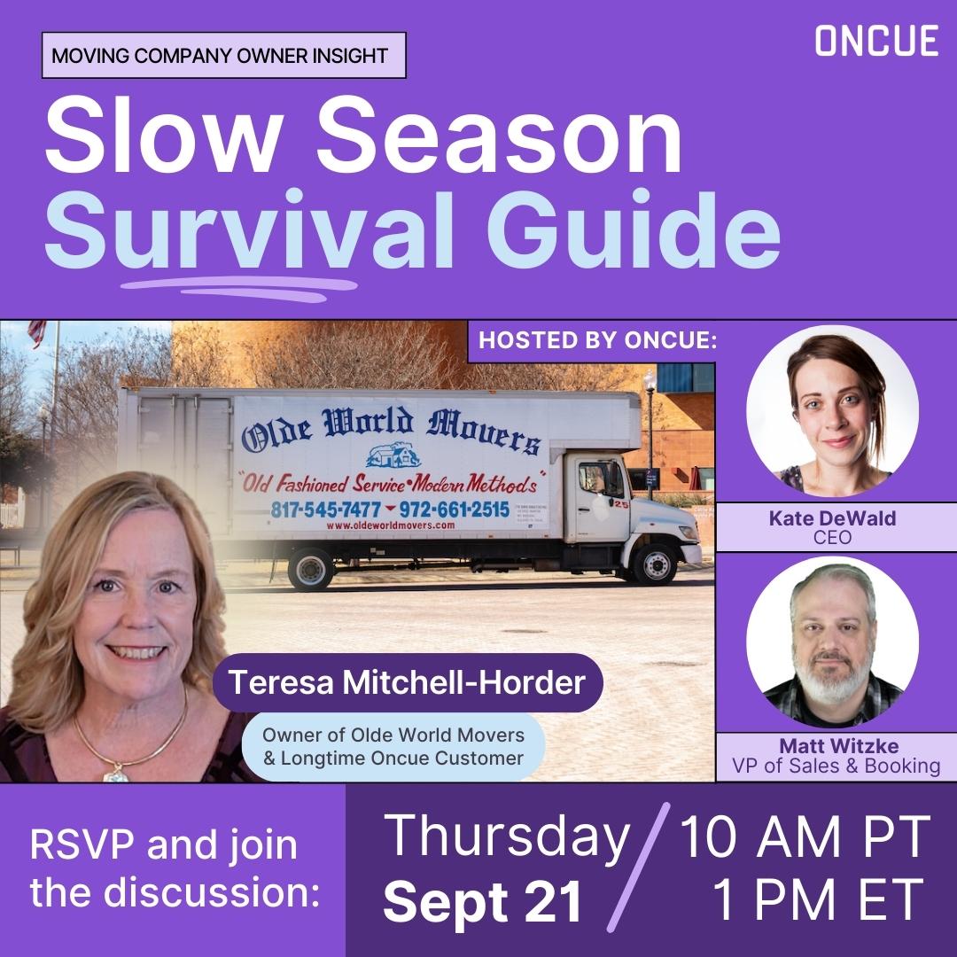 Kate and Matt will be joined by Teresa Mitchell-Horder to hear how her company has navigated the up’s and down’s to become a multi-million dollar moving company through all seasons.

RSVP in link below. We'll see you Thursday September 21st! 👋 hubs.ly/Q020Hzzp0