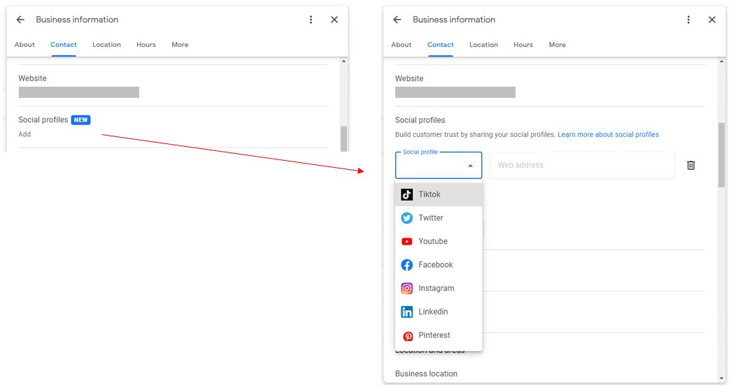 Seeing a new feature on some GBP profiles allowing you to add links to your socials to manage them in your KP #localseo #seo