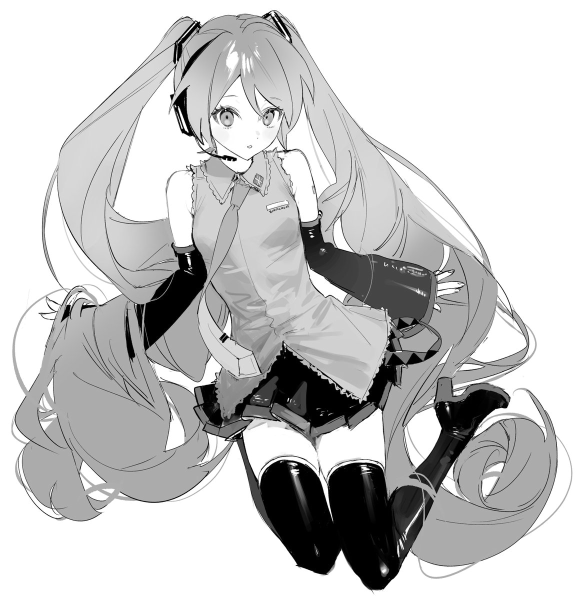 noaaaako's tweet photo. 謎ポーズのミクさんを添えて…… https://t.co/k3nVRJ8DK8