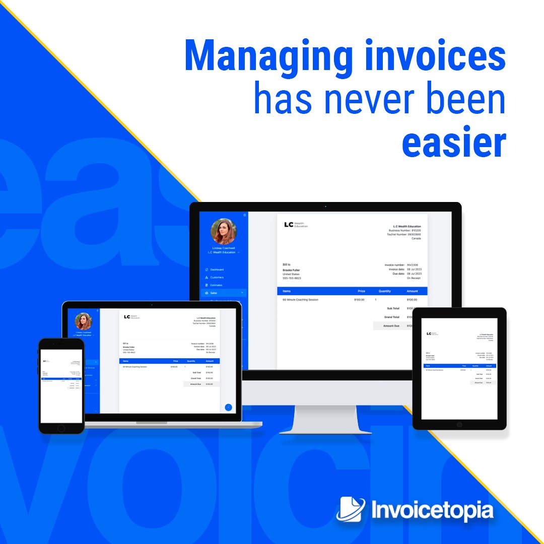 🌟 Say Goodbye to Invoicing Hassles thanks to Invoicetopia! 🌟
Streamline your invoicing process, stay on top of payments, and focus on growing your business! 

#Invoicetopia #onlineinvoicing #simplifiedfinance #easybilling #smallbusinesssolutions