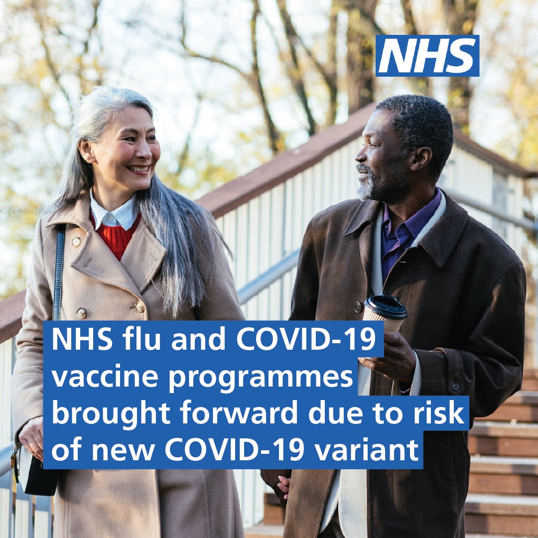 Millions of eligible people will be offered a COVID-19 and flu vaccine from 11 September, in line with the latest expert guidance on the new COVID-19 variant. Read more. england.nhs.uk/2023/08/nhs-fl…