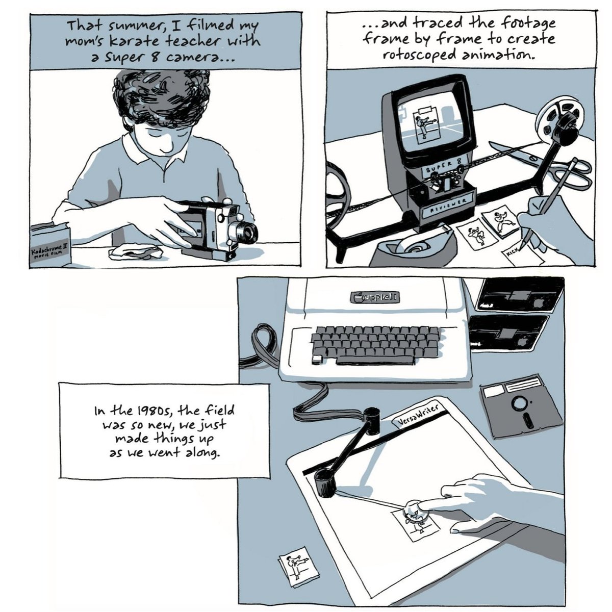 If you've enjoyed meeting my dad in <a href="/DigitalEclipse/">Digital Eclipse</a>'s terrific "The Making of Karateka"💾(out now on all platforms), check out my new graphic novel memoir REPLAY📕for a deep dive into his personal &amp; family back story, and mine: 🇺🇸jordanmechner.com/en/books/replay
🇫🇷jordanmechner.com/fr/books/replay