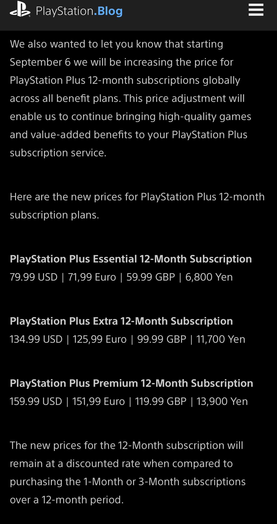 THE RED DRAGON on X: Massive L for Sony PlayStation. Raising prices on  PSPlus and released it alongside a bad lineup of games.    / X