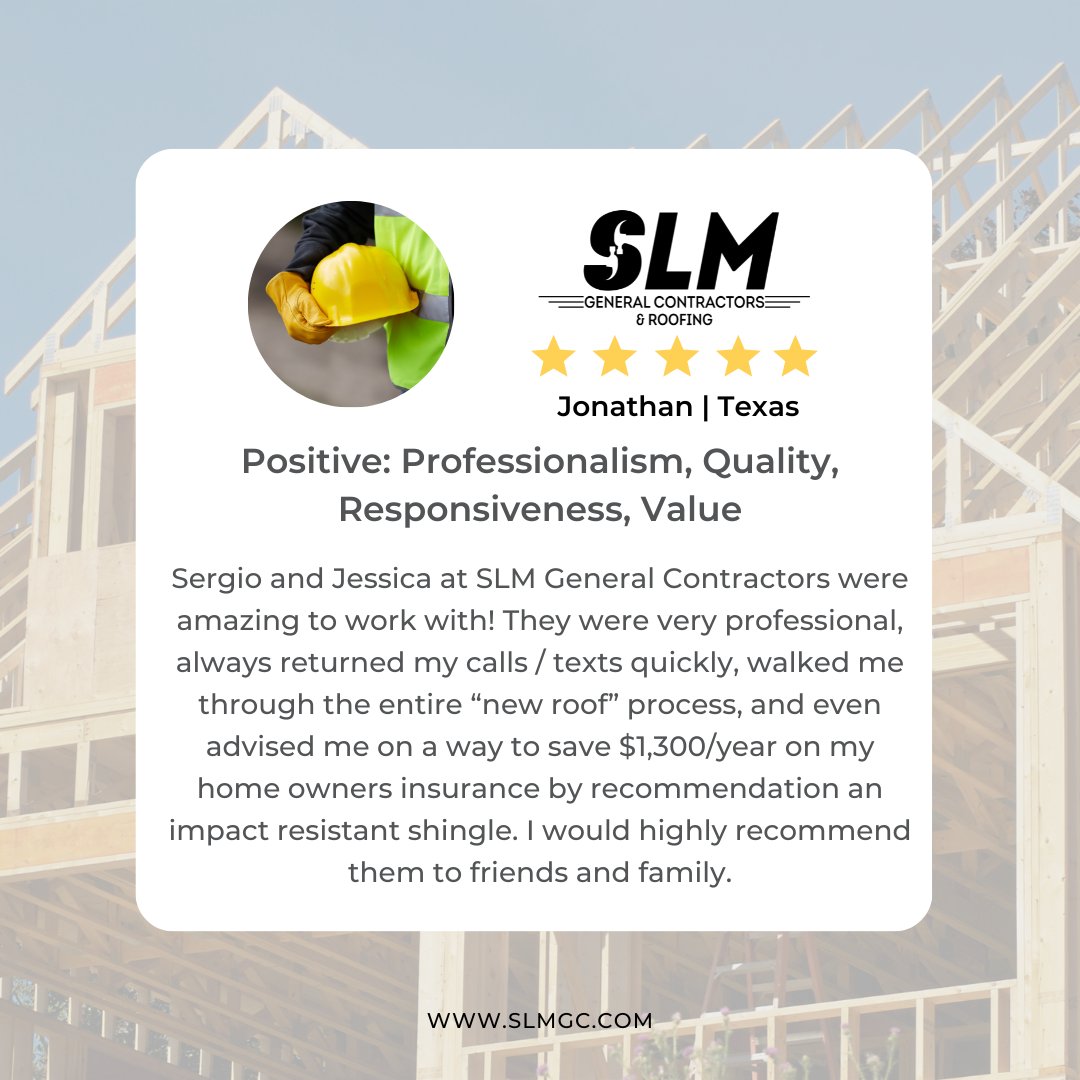 slmgeneralcontr's tweet photo. Love to see it! 
  Pleased customers...  ⭐⭐⭐⭐⭐
.
.
.

 #SLM #SLMGC #Texas #TX #McKinney #McKinneyTexas #dallasroofer #DallasTho #DallasisDallas #Mckinneycontractor #mckinneycares #Mckinneycontractor https://t.co/7GhKvwhVzr