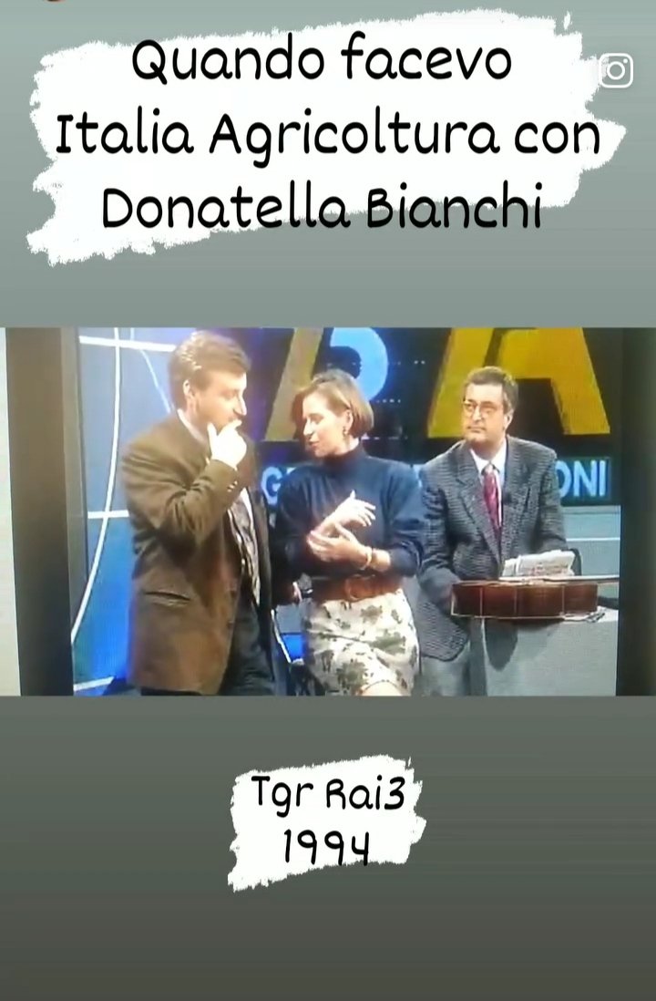FBinacchi's tweet photo. Quando facevo Italia Agricoltura con Donatella Bianchi. https://t.co/Z4tfGK0BoJ