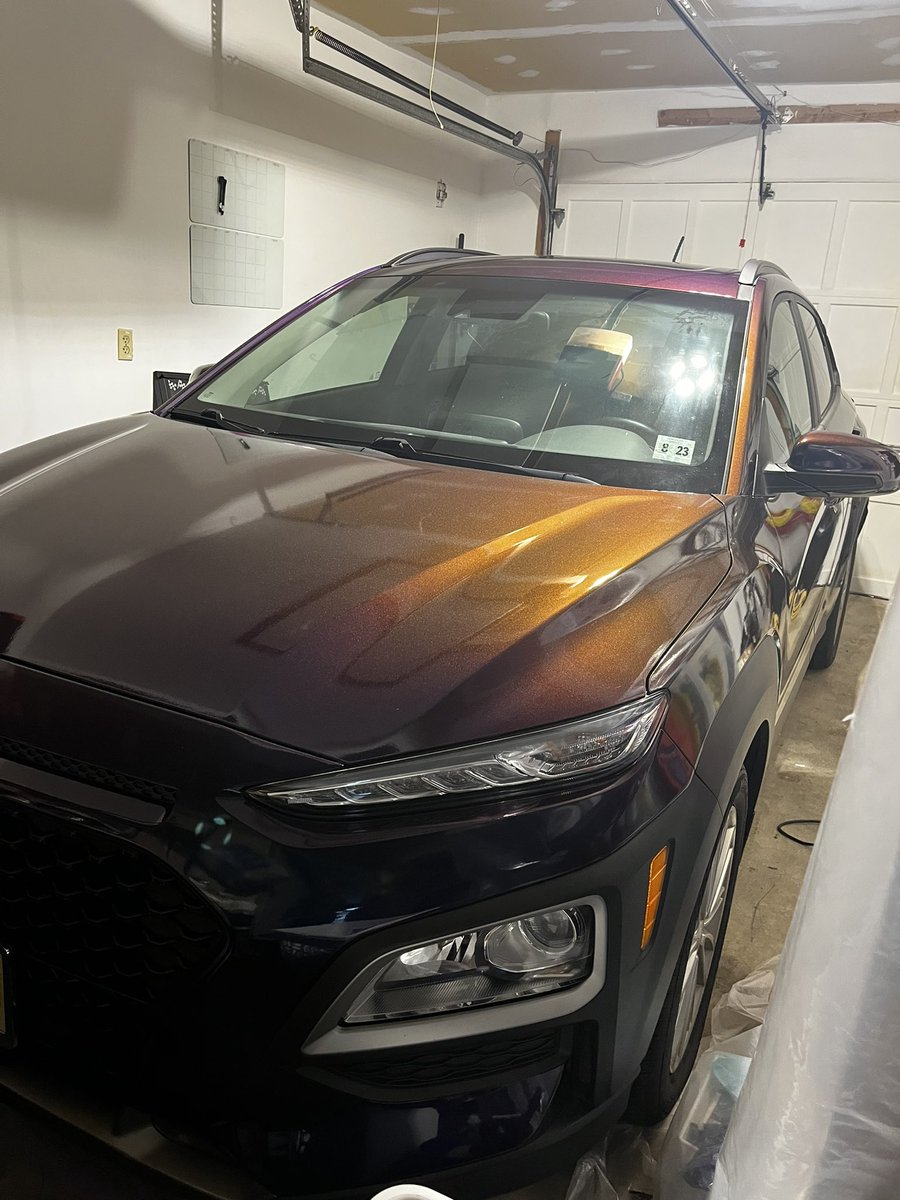 Ninja_Santos_'s tweet photo. Just finished a full custom Deep Space iridescent wrap for a client.. I can’t post it on IG yet per their request so twitter gets it first. Can y’all tell what the original color of the car was? 🔭✨✨✨✨ https://t.co/HtmFZgOQAY