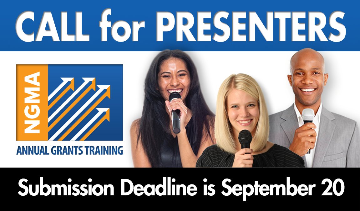 📣 #CallforPresenters:📣 NGMA is accepting applications for #AGT2024. Share your #expertise & #knowledge with 1,000+ #grantsmanagers at the biggest #grantsmanagement #training of the year!

Submit an application today! ngma.memberclicks.net/agt2024present…