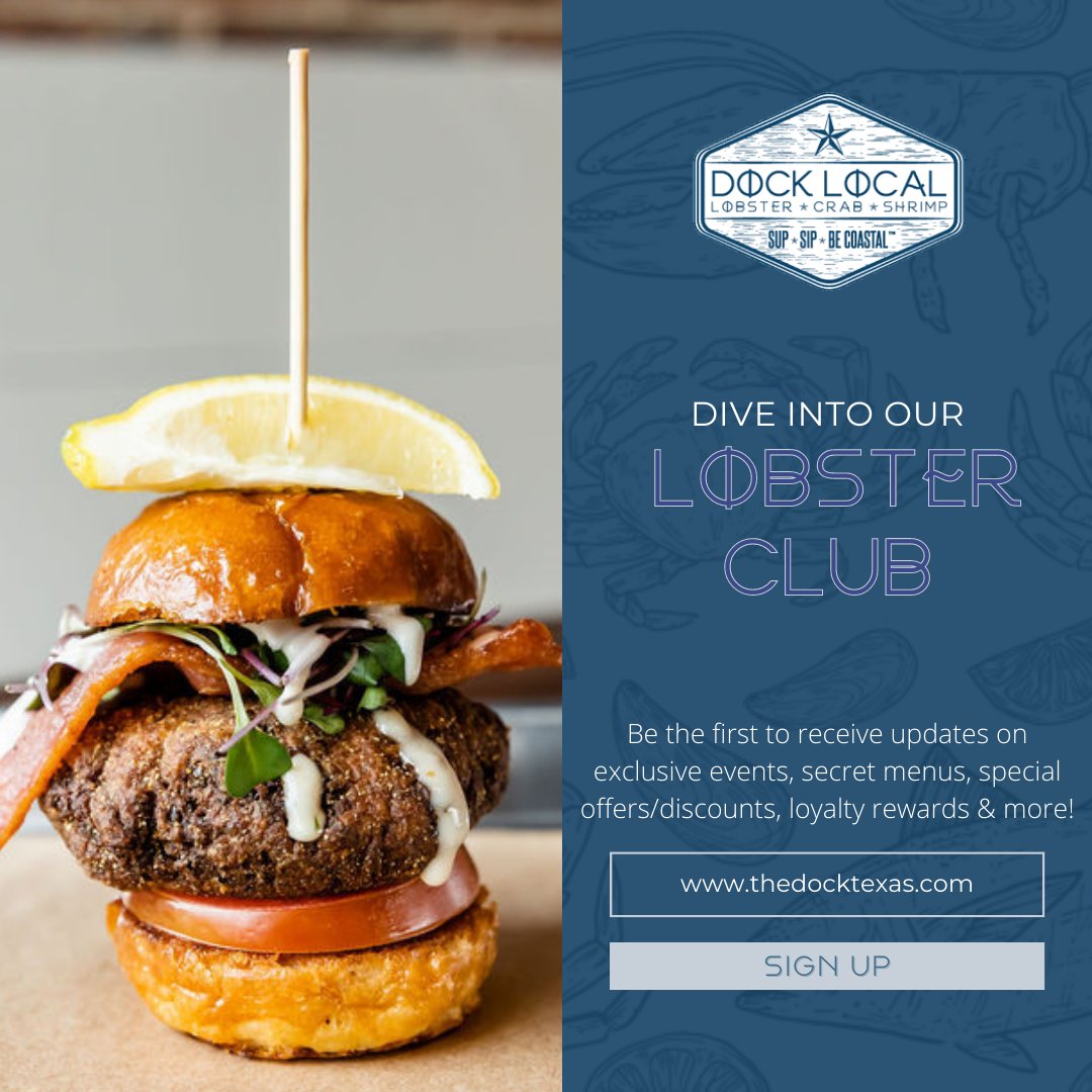 Join the Lobster Club and receive exclusive updates from us!👑 Sign up here:
thedocktexas.com

#DockLocal #DockLocalNashville #NashvilleTN #DockLocalTexas #seafood #coastalflair #DineNashville #NashvilleEats #NashvilleFoodies #DineNashville