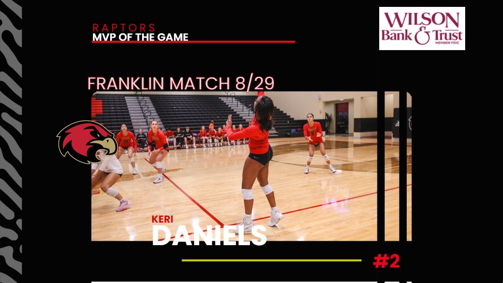 wcsRHSAthletics's tweet photo. Congrats to Keri Daniels and thanks to Wilson Bank and Trust for their sponsorship https://t.co/1QmxVAmNUc