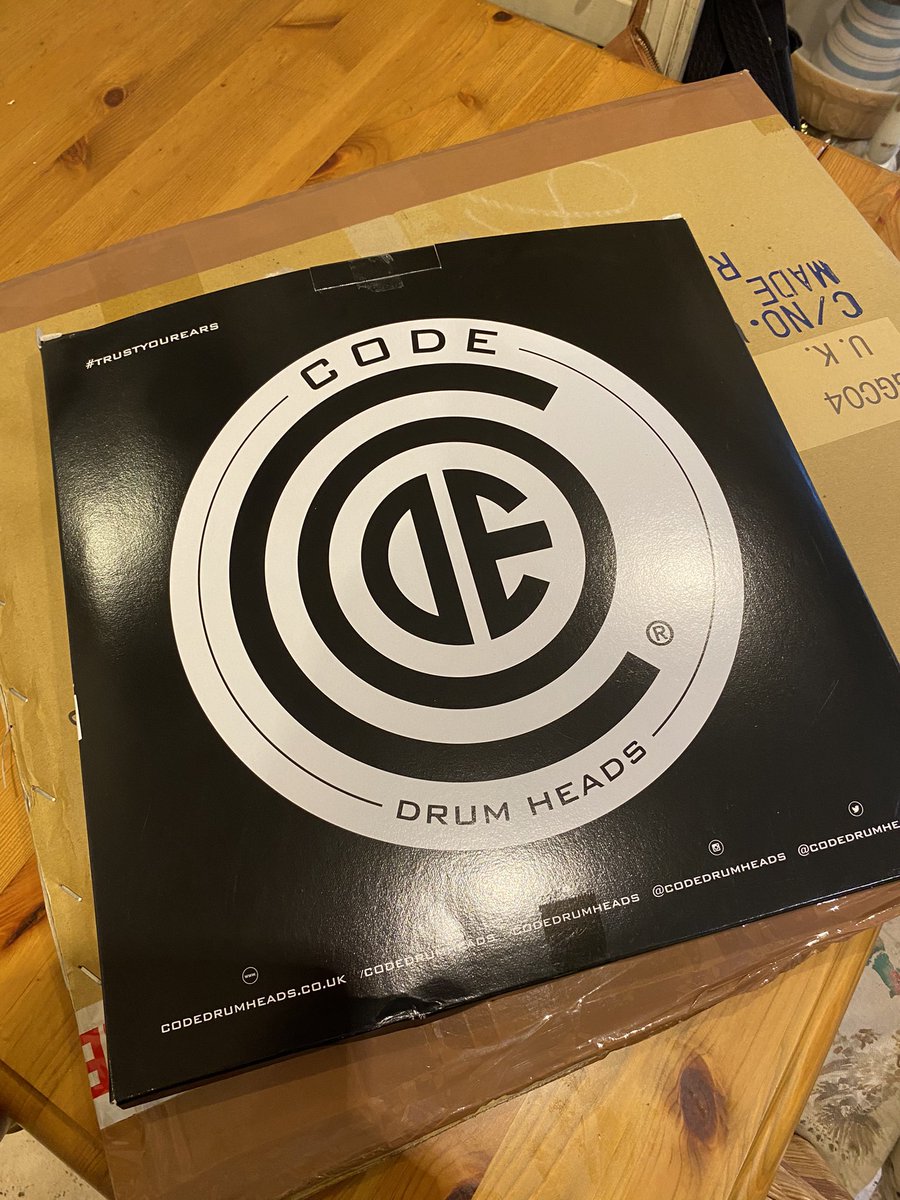 Always a good day when new @CodeDrumHeads arrive! 
Thanks guys! 
#usethebest #code