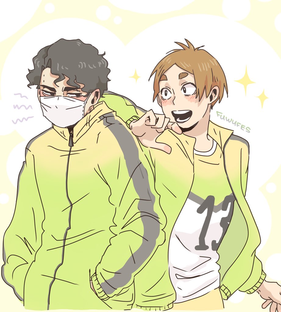 I love this artwork so much.. proud of myself 🤲🏻 look at these boys🥹🥹🥹 

#haikyuu #sakusakiyoomi #komorimotoya