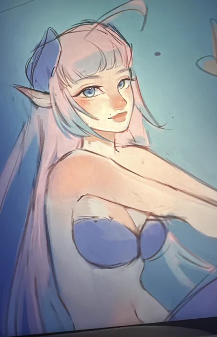 a mermaid kokomi im never going to finish 