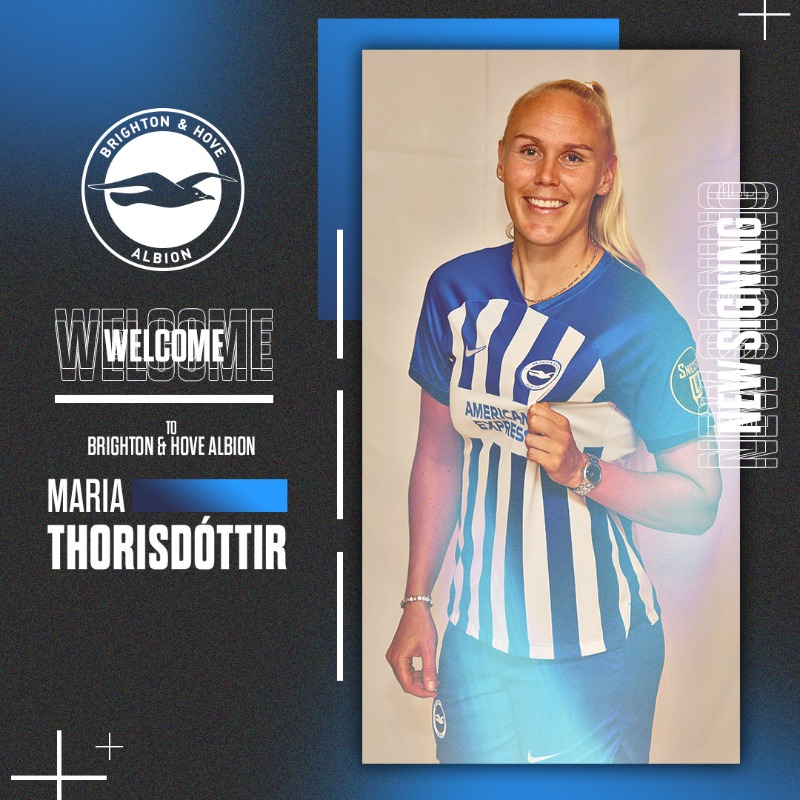 BHAFCWomen's tweet photo. We are delighted to announce the signing of Maria Thorisdottir, subject to necessary regulatory processes. ✍ #BHAFC