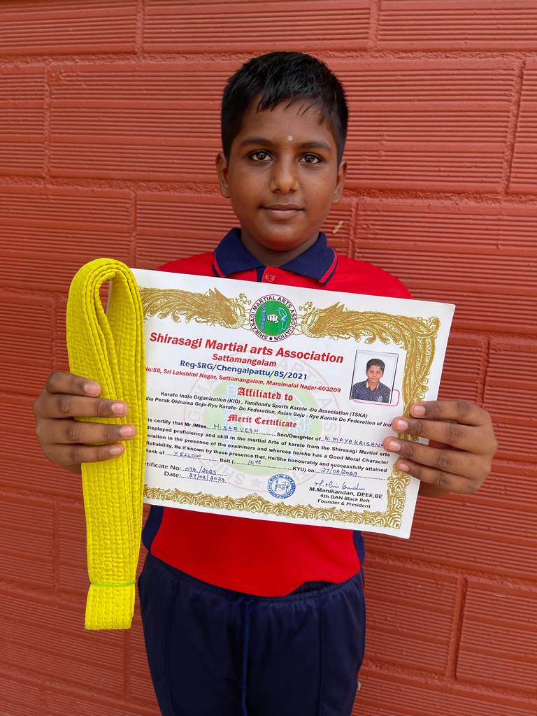 Congratulations to Master.Sarvesh for securing Yellow Belt in the   Karate competition organised  by Shrirasagi Martial Arts Association on 27th August 2023.
#srmpublicschool #srmps #srm #sportingactivities #sports #karate #martialarts #winners #achievements #achievers