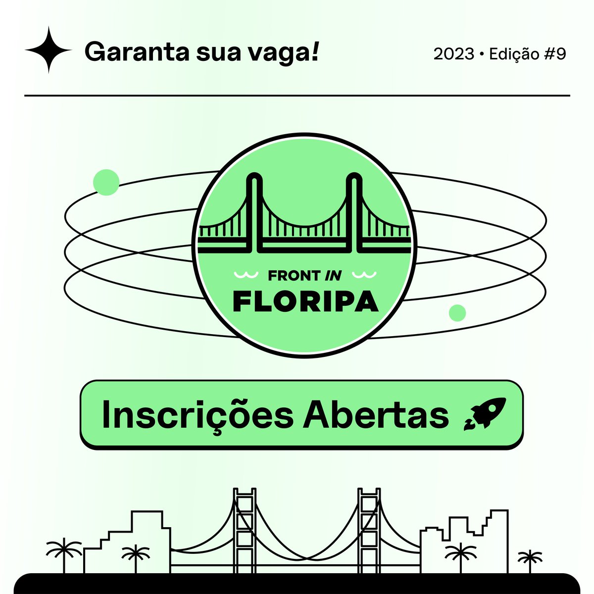 frontinfloripa's tweet photo. 🚀 FRONT IN FLORIPA 2023 🚀

As inscrições estão abertas para a 9ª edição do Maior evento front-end de Santa Catarina, especial de 10 anos 🎂

Ingressos LIMITADOS promocionais "Early Bird", aproveitem!

Todos os anos tivemos SOLD OUT ein 😅

➡️ https://t.co/aFGwwS3s9o https://t.co/GOxOTFCZs5