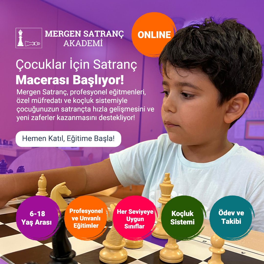 Mergen Satranç (@mergensatranc) on Twitter photo Çocuklar İçin Satranç Eğitimlerimiz 18 Eylül'de Başlıyor! 🙌🏻
𝗗𝗘𝗧𝗔𝗬𝗟𝗔𝗥:
Web:
mergensatranc.com/mergen-satranc…
Tel: 0850 255 15 34
Mergen Satranç
#GüzelBirGelecekİçin Çocuklar İçin Satranç Eğitimlerimiz 18 Eylül'de Başlıyor! 🙌🏻
𝗗𝗘𝗧𝗔𝗬𝗟𝗔𝗥:
Web:
mergensatranc.com/mergen-satranc…
Tel: 0850 255 15 34
Mergen Satranç
#GüzelBirGelecekİçin
