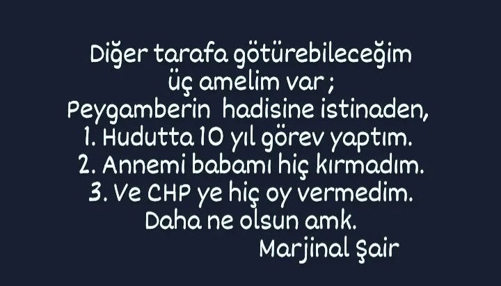 Daha ne olsun...