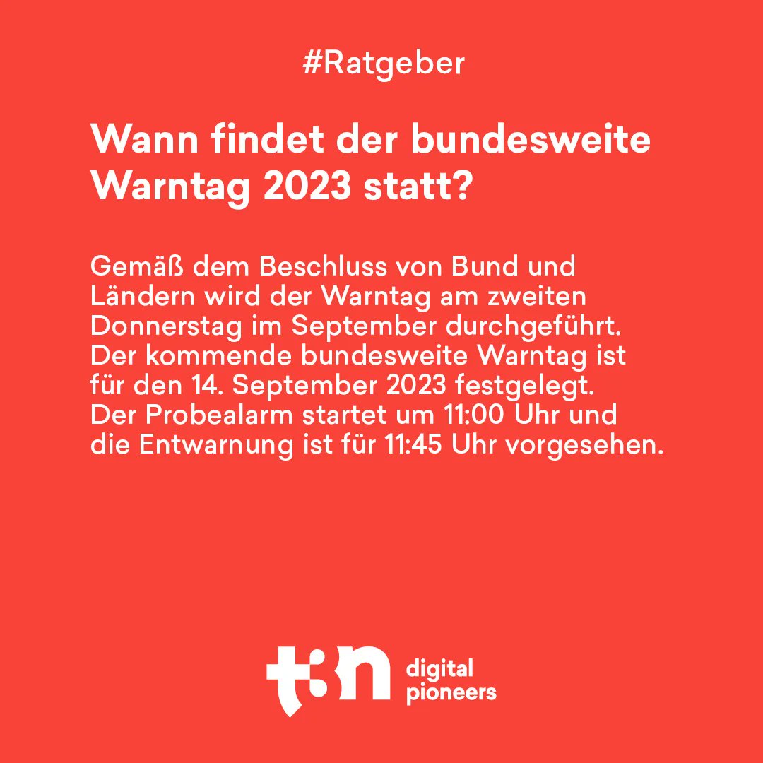 t3n's tweet photo. Kannst du dich noch an den letzten Warntag erinnern?
Wir haben einen kleinen Auszug für dich zusammengefasst – den ganzen Artikel, mit weiteren spannenden Fakten, findest du hier: https://t.co/PFDCWDZVgL  #warntag2023 #alarm #warnapps #katastrophenschutz https://t.co/gpqGdu6y7Y