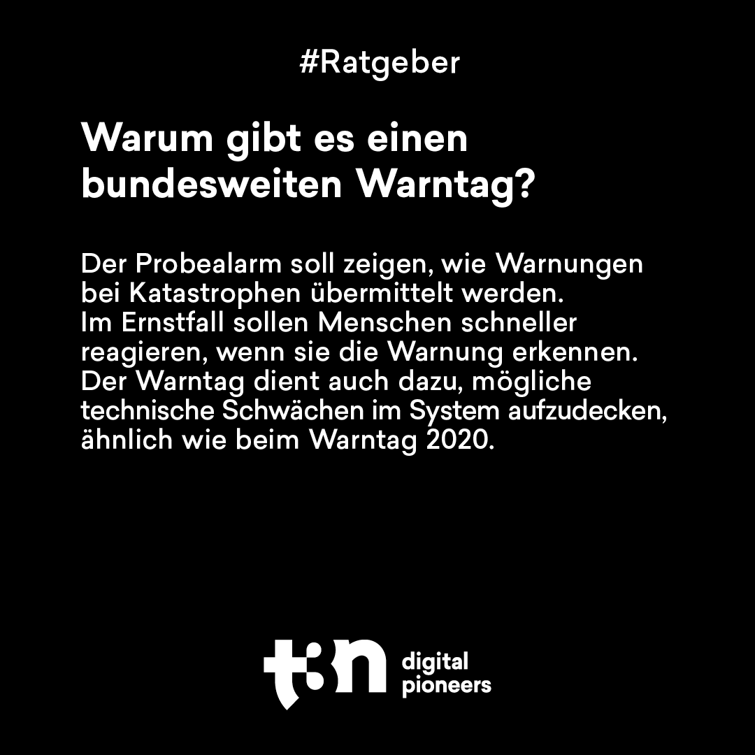 t3n's tweet photo. Kannst du dich noch an den letzten Warntag erinnern?
Wir haben einen kleinen Auszug für dich zusammengefasst – den ganzen Artikel, mit weiteren spannenden Fakten, findest du hier: https://t.co/PFDCWDZVgL  #warntag2023 #alarm #warnapps #katastrophenschutz https://t.co/gpqGdu6y7Y