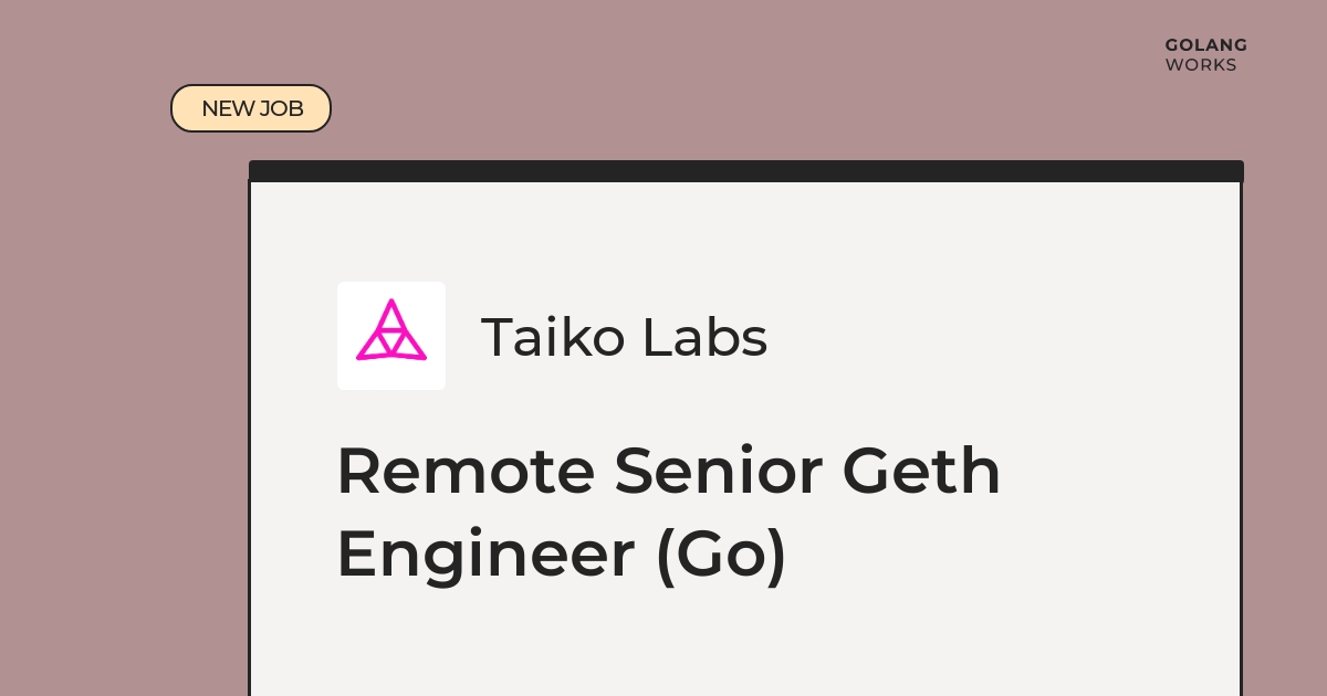 golangworks's tweet image. 🙌 Remote Senior Geth Engineer (Go) - Flexible salary

Check out this role working with Go, Rollup &amp;amp; zero-knowledge proofs

Apply now! 👇
golang.works-hub.com/jobs/remote-se…

#remotework #remotejobs #go