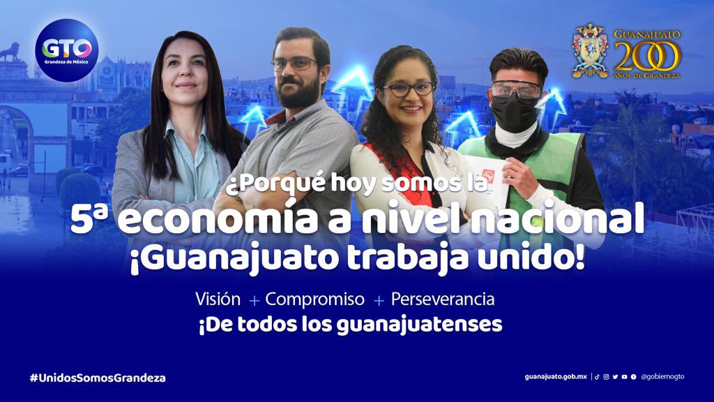 diegosinhue's tweet photo. En #Guanajuato sabemos trabajar unidos por eso, con el esfuerzo de todas y todos, hoy subimos a ser la 5ª economía más fuerte a nivel nacional. Así lo indica el @INEGI_INFORMA .💪🏼🇲🇽

¡En el @gobiernogto vamos a seguir trabajando por más empleos, educación, salud e ingresos para las familias de nuestro Estado! 🤝👨‍👩‍👦‍👦