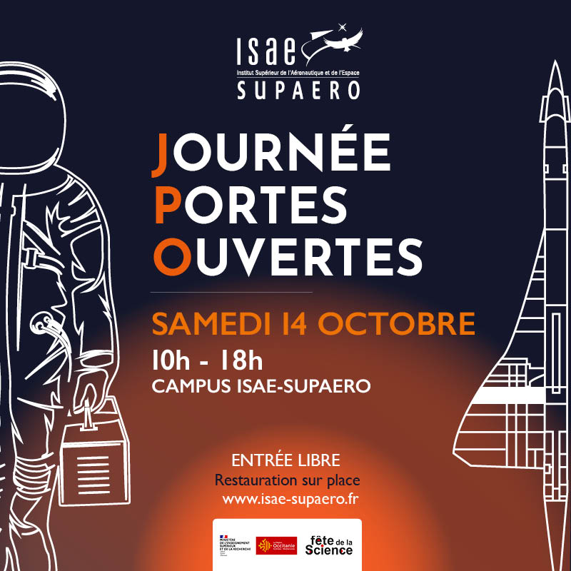 𝐉ournée
𝐏ortes
𝐎uvertes à l'@isae_officiel !
RDV le 14 octobre de 10h à 18h sur le campus 🚀
Entrée libre, restauration sur place 👉 swll.to/o95cdF
#jpo #isaesupaero #engineering #aerospaceengineering #engineeringschool