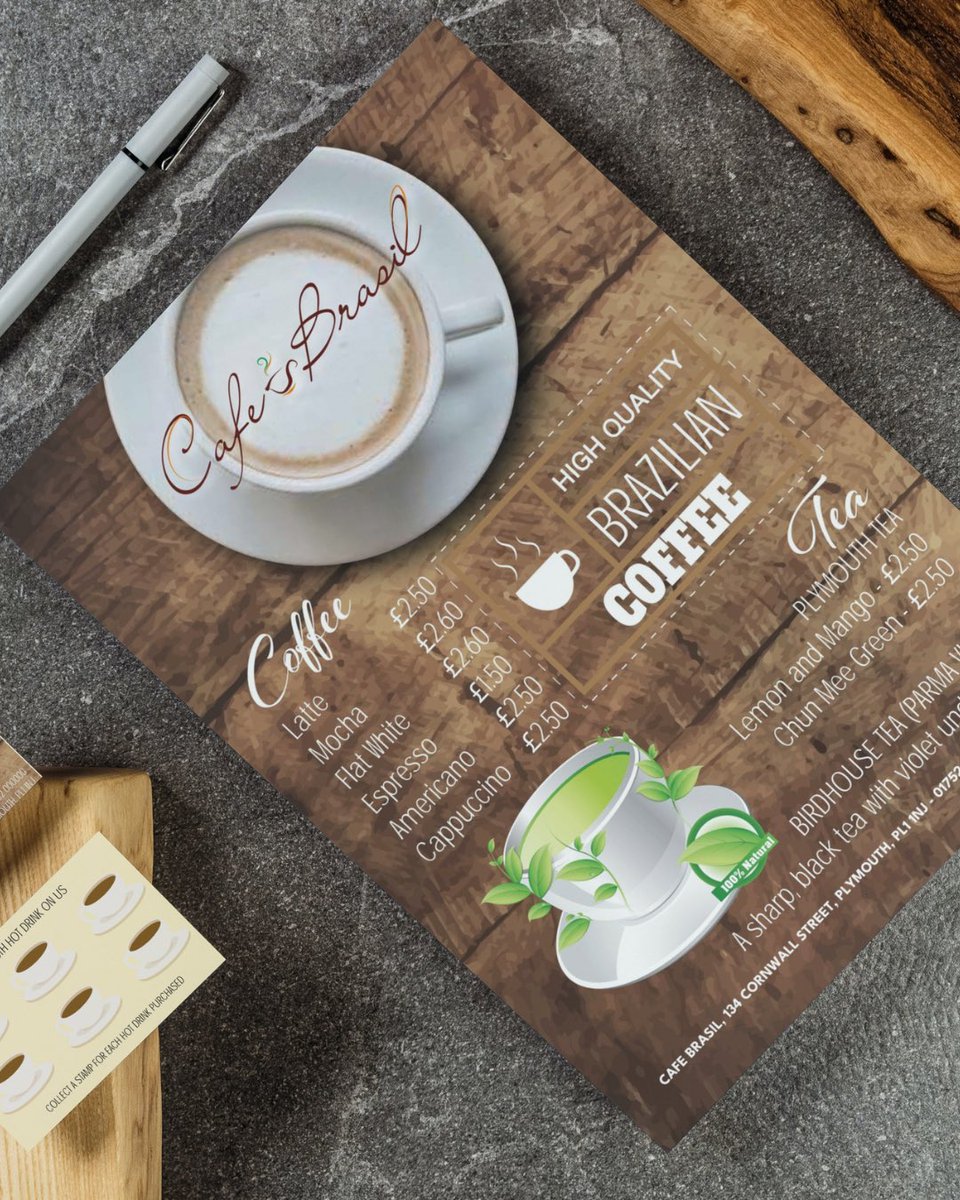 Taking a stroll down memory lane…

We created the cafe menus, flyers, event posters, window cards, loyalty cards and more for Cafe Brasil in #Plymouth

It was a pleasure to support a wonderful independent Plymouth-based business. 🌊 

#Design