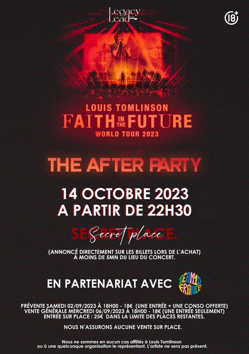 LegacyLeadEvent's tweet photo. ◟̽◞̽ Saturdays take the pain away, we will no stay the same on October 14th during Faith in the Future - The After Party !
Venez chanter jusqu'au bout de la nuit, à partir de 22h30 !
🎁 2x2 places à gagner.
🎟️ Infos & Tickets : https://t.co/wSuFv7mfCb
#FITFAPLLE https://t.co/QxChWNIwQA