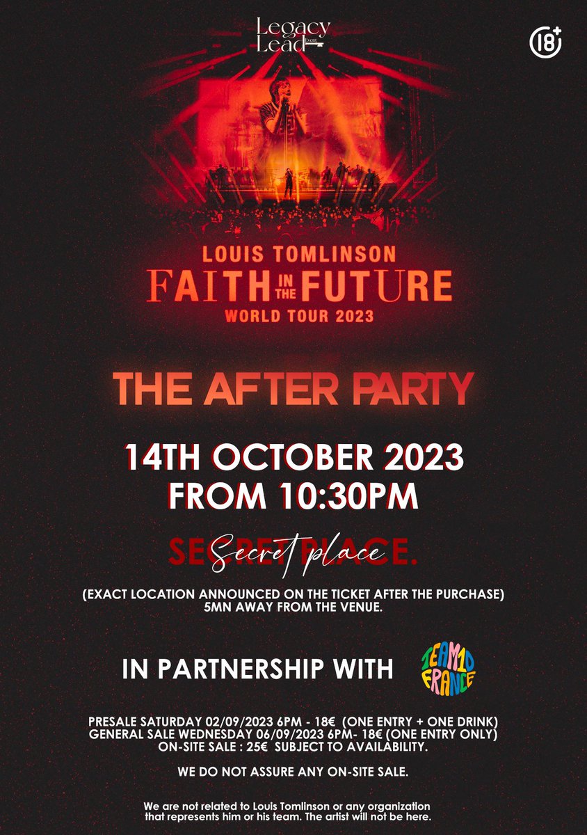 LegacyLeadEvent's tweet photo. ◟̽◞̽ Saturdays take the pain away, we will no stay the same on October 14th during Faith in the Future - The After Party !
Venez chanter jusqu'au bout de la nuit, à partir de 22h30 !
🎁 2x2 places à gagner.
🎟️ Infos & Tickets : https://t.co/wSuFv7mfCb
#FITFAPLLE https://t.co/QxChWNIwQA