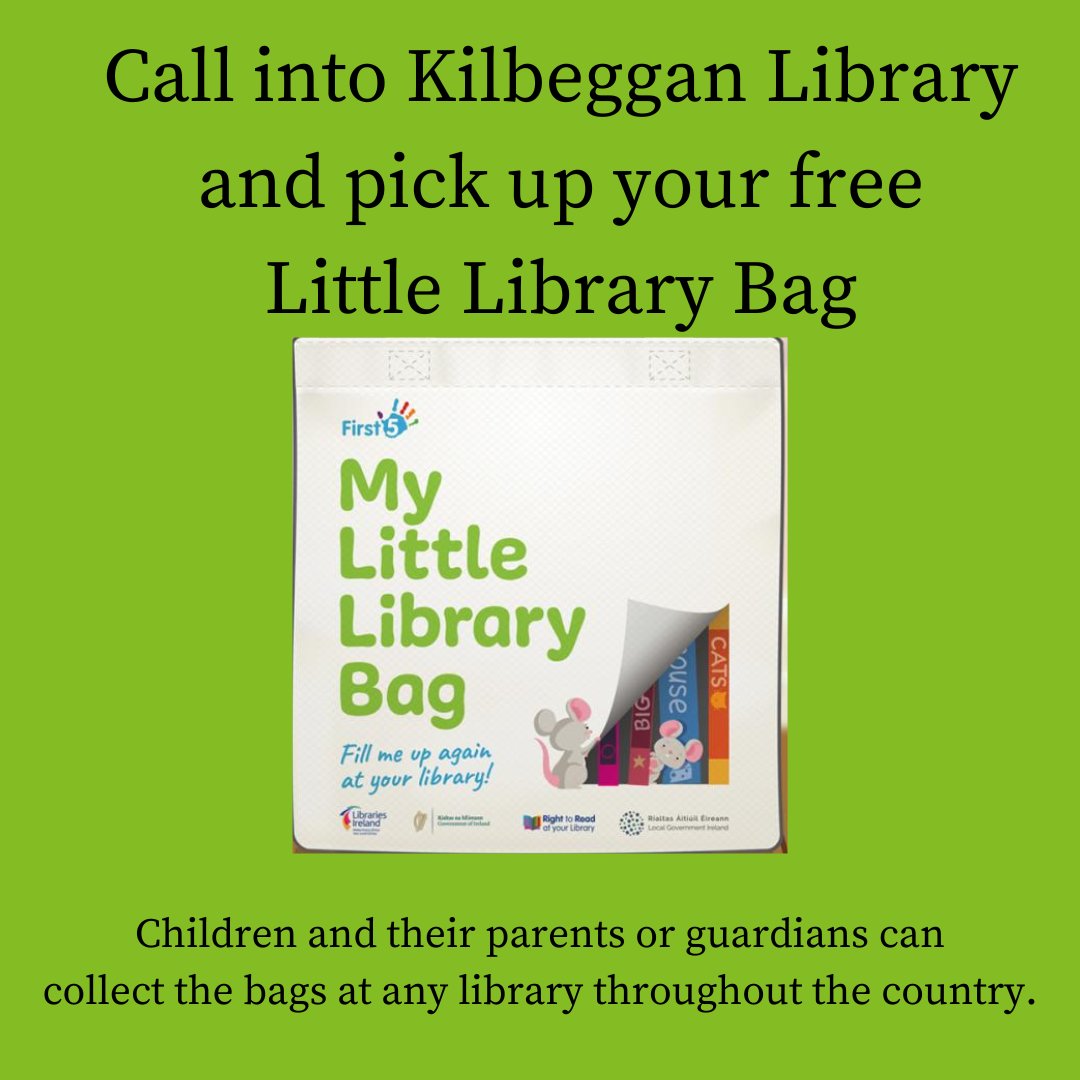 whcclibrary's tweet photo. Do you have a child starting school? Pick up a free 'Little Library Bag' of books for your child. Call into your local library today. #littlelibrarybags #startingschool #free https://t.co/1CHXG4Ej4g