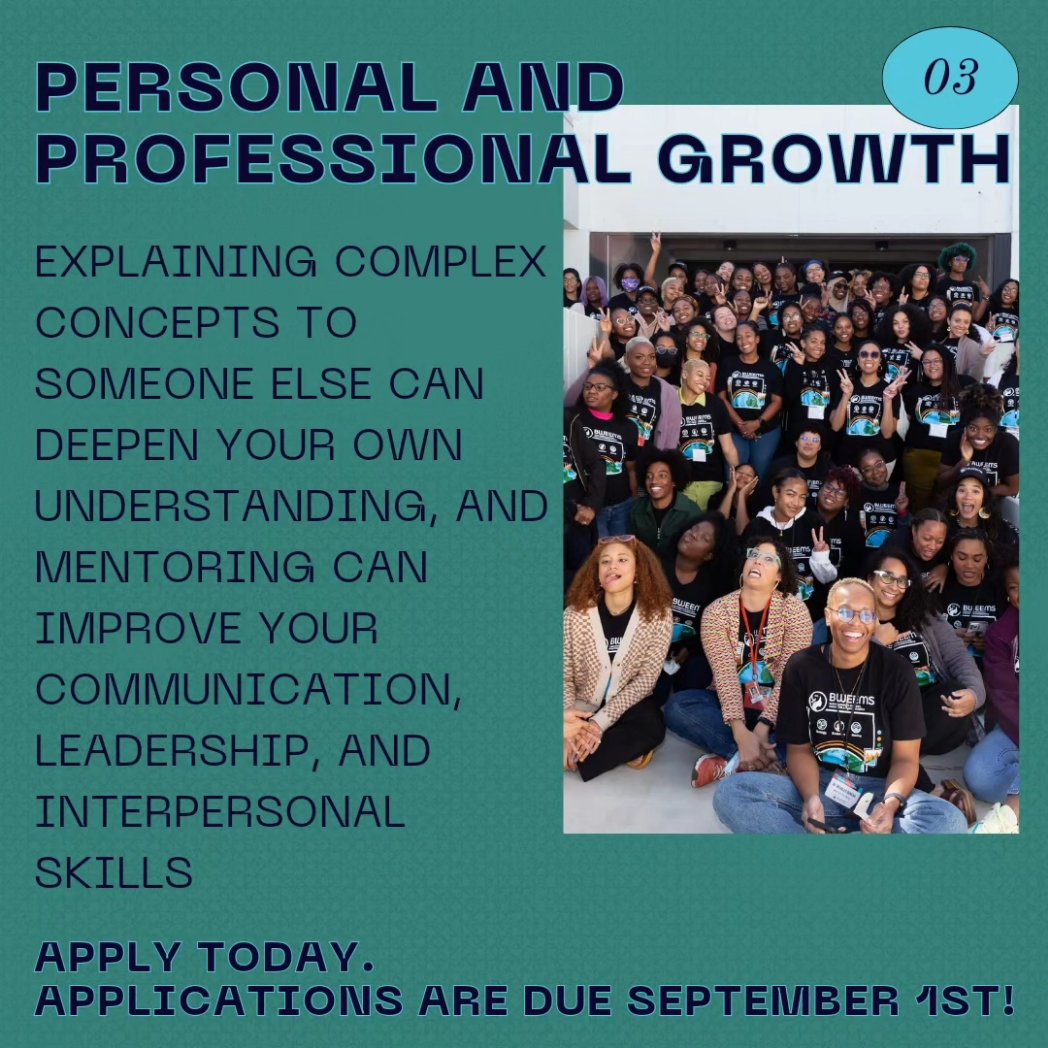 BWEEMS (@official_bweems) on Twitter photo In case you needed a reason, here's 3 on why YOU should become a
How to join?
Simply send an introduction email to mentorship@bweems.org by September 1st. In case you needed a reason, here's 3 on why YOU should become a
How to join?
Simply send an introduction email to mentorship@bweems.org by September 1st.