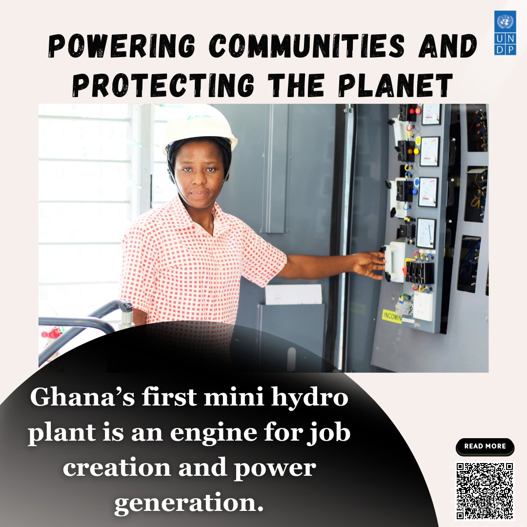 Next week, we kickstart #AfricaClimateWeek. Ahead of the week, we spotlight 🇬🇭's first mini hydro plant in Tsatsadu. This plant is providing electricity for the communities & also creating jobs. #RenewableEnergy #ForPeopleForPlanet Read more➡️ bit.ly/3EeeYfH