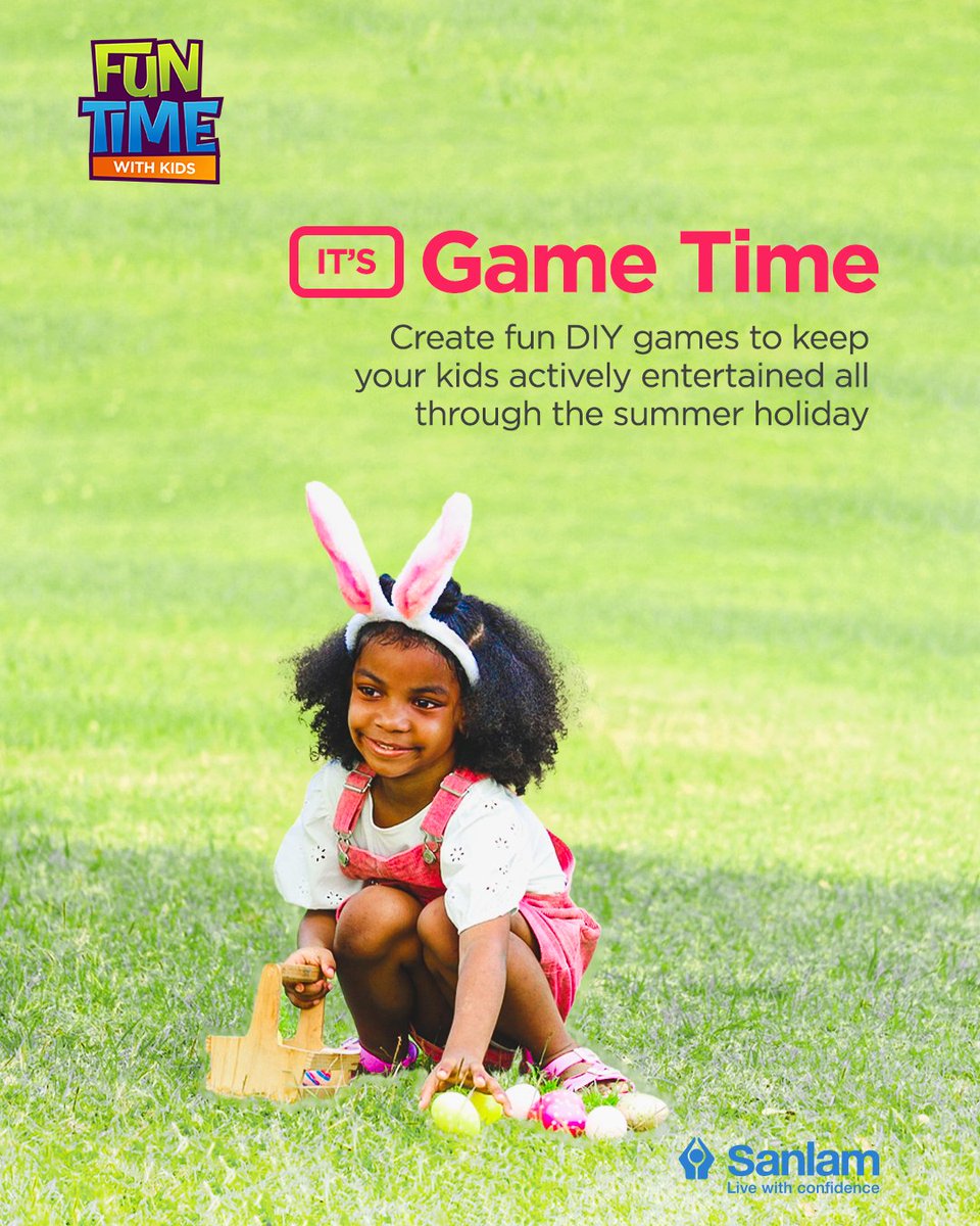 SanlamNigeria's tweet photo. Make the last period of the summer holiday fun by crafting out engaging DIY games to keep them engaged and active!๐
Whether it is an indoor or outdoor game, make it an interesting one for them.๐
#SanlamNigeria
#Livewithconfidence
#FunTimeWithKids
#ProudMoments
#CreativeKids https://t.co/R2Zc0BbJcg