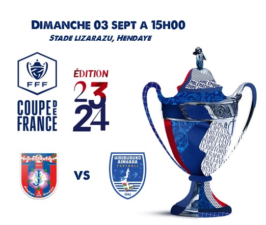 Hiriburuko Ainhara Foot (@ainharafoot) on Twitter photo 🏆 Le tirage du 2e tour de la #CoupedeFrance par <a href="/LigueFootballNA/">Ligue de Football Nouvelle-Aquitaine ⭐️⭐️</a> envoie notre #Régionale1 🔵⚪ chez les Eglantins d'Hendaye
La #FamilleHAF au soutien
📆 Dimanche 3 septembre
⏰ 15h
🏟 Stade Lizarazu
#AupaHiriburu 🏆 Le tirage du 2e tour de la #CoupedeFrance par <a href="/LigueFootballNA/">Ligue de Football Nouvelle-Aquitaine ⭐️⭐️</a> envoie notre #Régionale1 🔵⚪ chez les Eglantins d'Hendaye
La #FamilleHAF au soutien
📆 Dimanche 3 septembre
⏰ 15h
🏟 Stade Lizarazu
#AupaHiriburu