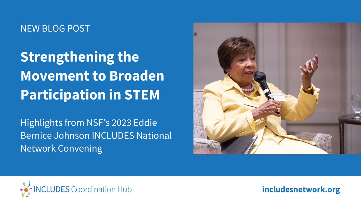 NSF INCLUDES Hub (@nsfincludeshub) on Twitter photo ICYMI: Wondering what happened at <a href="/NSF/">U.S. National Science Foundation</a>ās 2023 Eddie Bernice Johnson INCLUDES National Network Convening? Our blog post includes lessons learned and resources for #equity-driven #systemschange in #STEM. #INCLUDESConvening š” bit.ly/includes-conve⦠ICYMI: Wondering what happened at <a href="/NSF/">U.S. National Science Foundation</a>ās 2023 Eddie Bernice Johnson INCLUDES National Network Convening? Our blog post includes lessons learned and resources for #equity-driven #systemschange in #STEM. #INCLUDESConvening š” bit.ly/includes-conveā¦