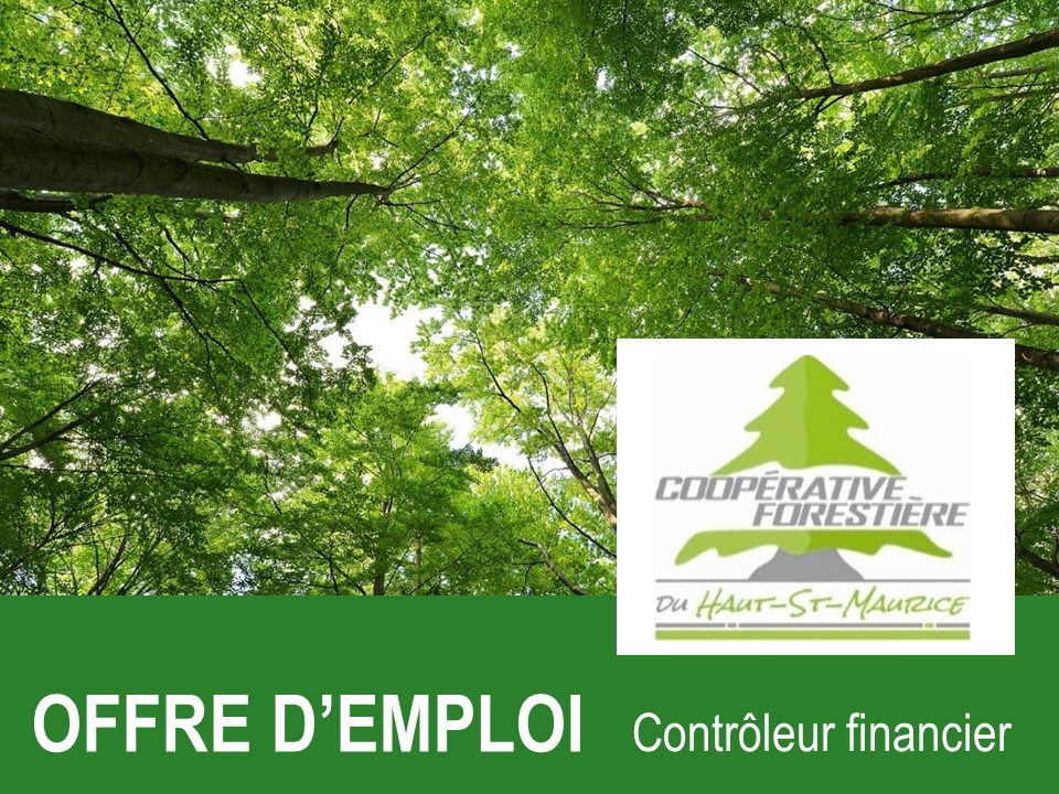 Contrôleur financier | Opportunité en Mauricie! La Coopérative forestière du Haut St-Maurice #recrute actuellement au poste de contrôleur financier (#comptable) afin de combler son équipe. Pour postuler : fqcf.coop/carriereenfore…