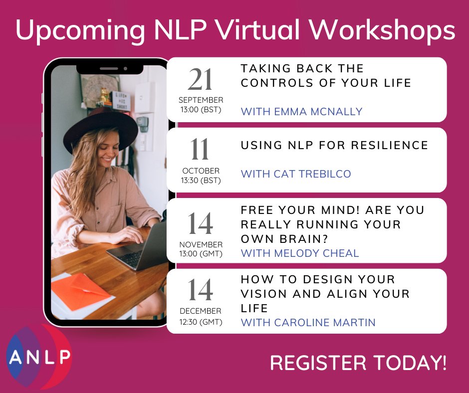ANLP's tweet image. NLP Virtual Workshops starting next month!

Free to attend - Register today!
anlp.org/knowledge-base…

#nlp #anlp #virtualworkshops #freetoattend