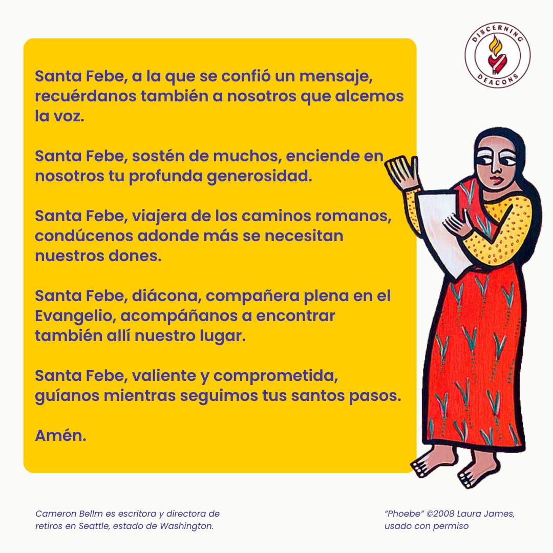 We pray for the courage to challenge barriers that limit how we receive women’s gifts in sharing the Word of God. May #StPhoebe’s legacy inspire all who bear witness to the call they have received, especially those who will share their witness in September. #Novena #ReceiveHer