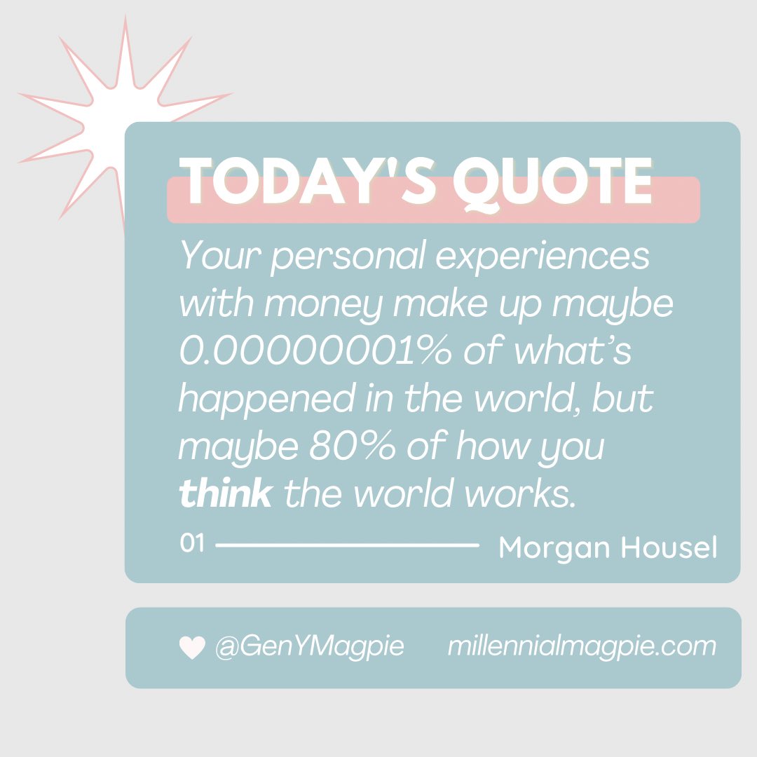 GenYMagpie's tweet image. Your truth is YOUR truth, but not necessarily a universal truth, especially when it comes to finances. 
A 🧵
