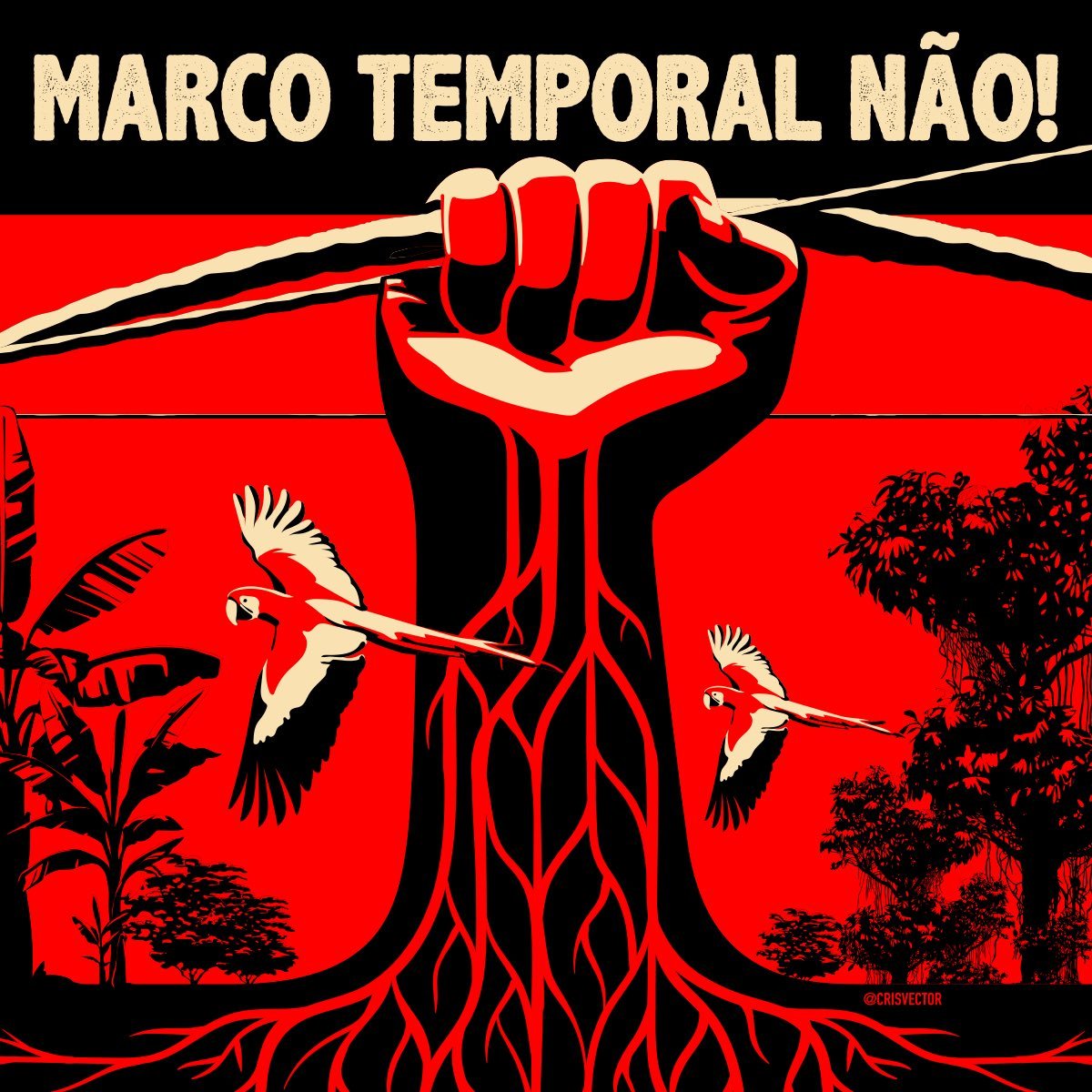 samiabomfim's tweet image. Marco Temporal Não! #MarcoTemporalNão 
✏️ @crisvector