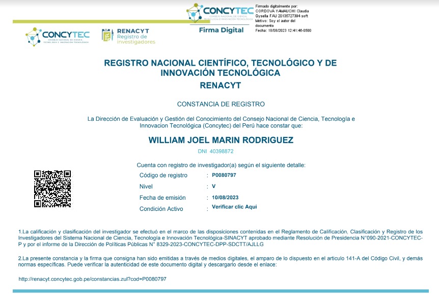 Llegamos al Nivel V #Renacyt <a href="/ConcytecPeru/">Concytec Perú</a> <a href="/Pdt_Concytec/">Presidencia del Concytec</a>. Seguimos en este largo trajinar a paso firme.
<a href="/unjfschuacho/">UNJFSC</a> <a href="/VracUnjfsc/">VRAC UNJFSC</a>
