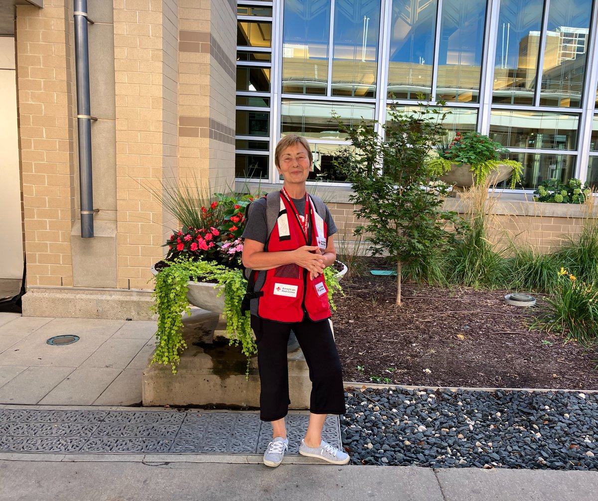RedCrossWIS's tweet photo. Red Cross volunteer Joy Cardin deployed to Florida today to help out with relief efforts for Hurricane Idalia. "Volunteering for the Red Cross is good for the soul and the people you are helping. It's a great way to help others and help yourself,” said Joy. https://t.co/FTMOU0aio1
