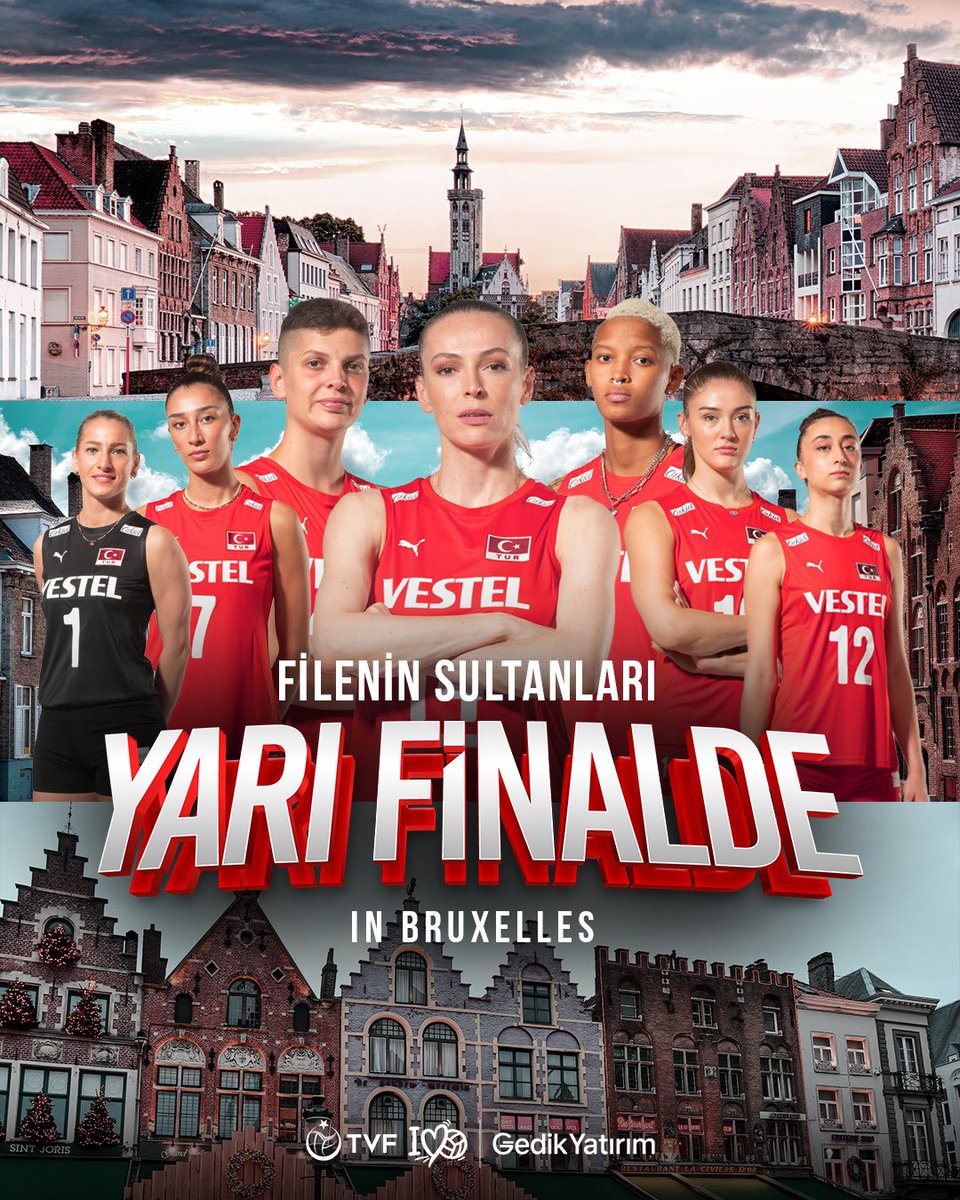🇹🇷Filenin Sultanları tarih yazmaya devam ediyor! 🥳
Çeyrek Final maçında Polonya’yı 3-0 yenen Filenin Sultanları yarı finalde İtalya’nın rakibi oluyor!

Yolun sonu şampiyonluk olsun💪🏻