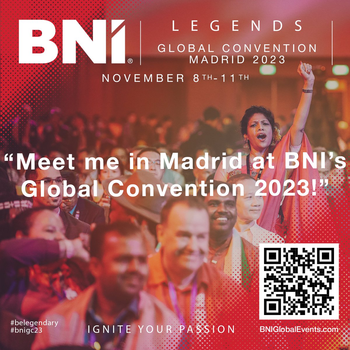 Meet us in Madrid! Ticket prices increase after August 31st. Register today: cvent.me/Mn1PPK?RefId=M…

#BNI #BeLegendary #BNIGC23 #BNIGlobalConvention