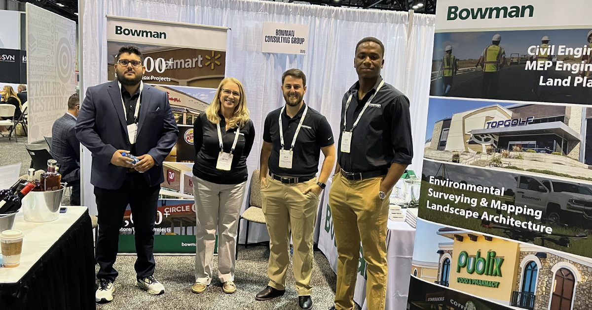 BowmanCG's tweet photo. Our team wrapped up an eventful time at ICSC@Florida! Thank you to everyone who stopped by Bowman’s booth and joined us at our reception. The exchange of insight and ideas has left us inspired and excited about the future of the industry.
#BetterWithBowman #ICSCFlorida https://t.co/bpf3LRgTwu